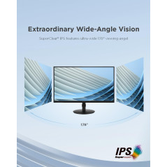 ViewSonic VA2708-HDJ Écran PC 27 Pouces Full HD, 100Hz, IPS, 99% sRGB, Ajustable en Hauteur, HDR10, HDMI, VGA, DP, Sans scintill