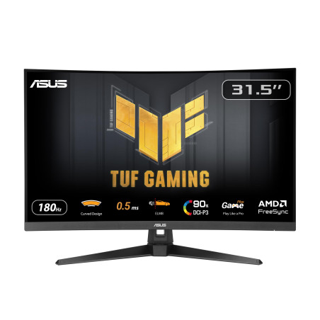 ASUS Moniteur de Jeu TUF Gaming VG32WQ3B – 31,5 Pouces QHD, incurvé, 180Hz, ELMB, FreeSync, 1ms GTG (0,5ms Minimum), 90% DCI-P3,