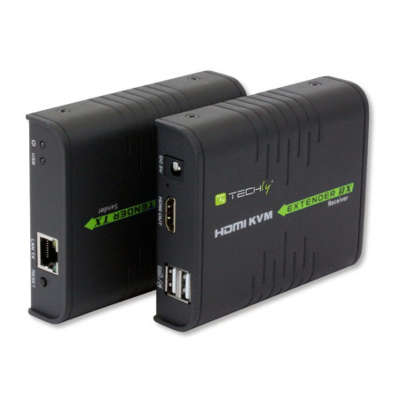 TECHLY HDMI KVM Extender pour câble de réseau