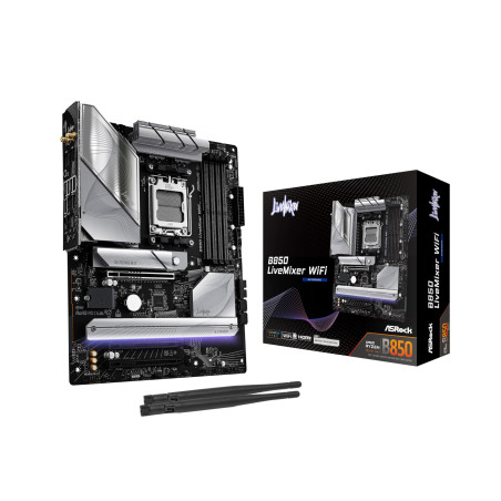 ASRock Carte mère AMD B850 LiveMixer WiFi AM5 DDR5 PCIe 5.0 ATX