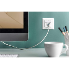 DIGITUS Prise murale Cat. 6 a 2 x RJ45 blindé