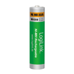 LogiLink LR03RB4 Lot de 4 Piles AAA Micro NiMH 1,2 V Vert