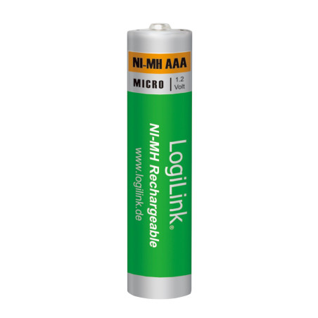 LogiLink LR03RB4 Lot de 4 Piles AAA Micro NiMH 1,2 V Vert