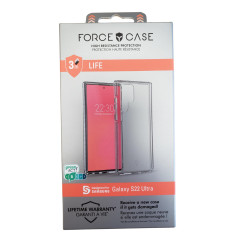 Coque Renforcée Life Garantie à Vie Transparente pour Samsung Galaxy S22 Ultra 5G Force Case