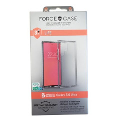 Coque Renforcée Life Garantie à Vie Transparente pour Samsung Galaxy S22 Ultra 5G Force Case