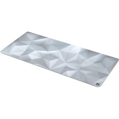 ENDORFY Crystal Onyx White XL Tapis de Souris XXL 900x400 mm, Guide de Souris Lisse, Bord imprimé, Base en Caoutchouc antidérapa