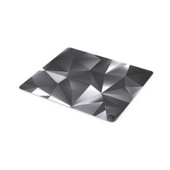 ENDORFY Crystal Black L Tapis de Souris 450x400 mm L, Guide de Souris Lisse, Bord imprimé, Base en Caoutchouc antidérapant, Desi
