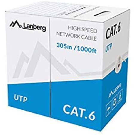 Lanberg LCU6-10CC-0305-S câble de réseau Gris 305 m Cat6 U/UTP (UTP)