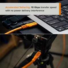 Tether Tools TetherPro Optima Câble de transfert de données USB 10 G 1,8 m Droit vers Droit Orange