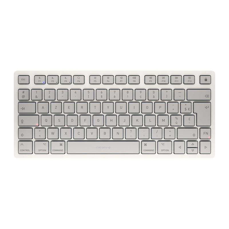 CHERRY KW 7100 Mini BT for Mac, Clavier Compact pour Mac avec 3 canaux Bluetooth, Disposition FR (AZERTY), Clavier sans Fil Mult CHERRY KW 7100 Mini BT for Mac, Clavier Compact pour Mac avec 3 canaux Bluetooth, Disposition FR (AZERTY), Clavier sans Fil Mult