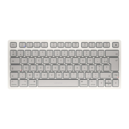 CHERRY KW 7100 Mini BT for Mac, Clavier Compact pour Mac avec 3 canaux Bluetooth, Disposition FR (AZERTY), Clavier sans Fil Mult