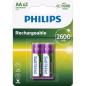 Philips R6B2A260 Batterie Rechargeable pour Appareil Photo 2600mAh AA 2 pièces Philips R6B2A260 Batterie Rechargeable pour Appareil Photo 2600mAh AA 2 pièces
