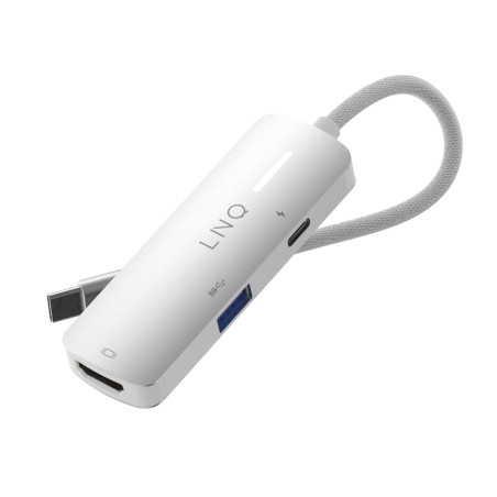 Adaptateur HDMI 4K LINQ Connects avec PD et USB-A - Compatible avec Ordinateurs Portables et Smartphones