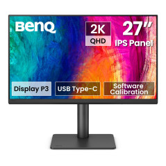 BenQ Creative Pro PD2706QN Écran de 27" 2K QHD 2560x1440 pour graphistes, IPS, 95% P3, 100% sRGB/Rec.709, USB-C 90W, 100Hz, cali