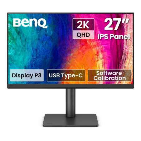 BenQ Creative Pro PD2706QN Écran de 27" 2K QHD 2560x1440 pour graphistes, IPS, 95% P3, 100% sRGB/Rec.709, USB-C 90W, 100Hz, cali