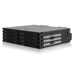 ICY DOCK Backplane Cage, Rack Mobile, boitier de Rack Hot Swap pour 8 x HDD/SSD 2.5" SATA /SAS dans 1 Baie de 5.25" - ExpressCag