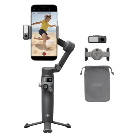 DJI Osmo Mobile 7P pour iPhone, Stabilisateur Nacelle, Android, Suivi natif, Éclairage, Nacelle pour téléphone à 3 axes, Lanceme