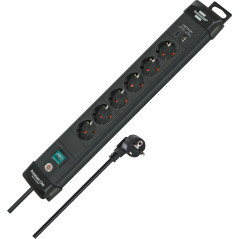 Brennenstuhl Premium-Line Multiprise 6 Prises avec USB C PD 30 W et USB A 18 W (fabriquée en Allemagne, multiprise avec Interrup