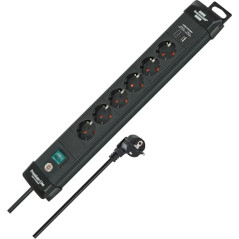 Brennenstuhl Premium-Line Multiprise 6 Prises avec USB C PD 30 W et USB A 18 W (fabriquée en Allemagne, multiprise avec Interrup