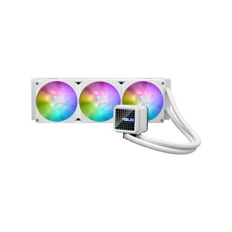 ASUS PRIME LC 360 ARGB (Blanc) – Refroidisseur liquide CPU tout-en-un (zone de contact CPU et canaux à ailettes, bloc d'eau avec