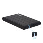 TOOQ TQE-2530B - Boîtier de Stockage pour disques durs HDD de 2.5", (SATA I/II/III jusqu'à 7.0 mm d'épaisseur, USB 3.0), Alumini TOOQ TQE-2530B - Boîtier de Stockage pour disques durs HDD de 2.5", (SATA I/II/III jusqu'à 7.0 mm d'épaisseur, USB 3.0), Alumini