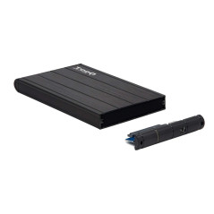 TOOQ TQE-2530B - Boîtier de Stockage pour disques durs HDD de 2.5", (SATA I/II/III jusqu'à 7.0 mm d'épaisseur, USB 3.0), Alumini