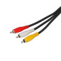 Nano Cable 10.24.0802 - Cable audio-video 3 x RCA M/M (1.8 mètres), couleur noir Nano Cable 10.24.0802 - Cable audio-video 3 x RCA M/M (1.8 mètres), couleur noir