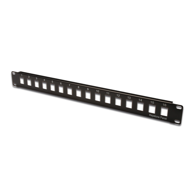DIGITUS Panneau de Brassage - Modulaire - pour modules Keystone - 19 Pouces - 16 Ports - Non blindé - Montage en Rack 1U - Noir DIGITUS Panneau de Brassage - Modulaire - pour modules Keystone - 19 Pouces - 16 Ports - Non blindé - Montage en Rack 1U - Noir