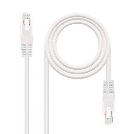 Nanocable 10.20.0101-W - Câble de réseau CAT 5e UTP (1 m) couleur blanc