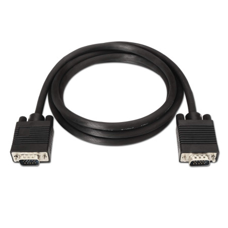 AISENS A113 – 0069 – Câble SVGA HDB15/macho-hdb15/mâle, 3 m, pour Moniteur/TV/projecteur Couleur Noir
