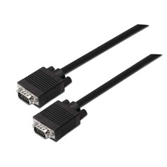 AISENS A113 – 0069 – Câble SVGA HDB15/macho-hdb15/mâle, 3 m, pour Moniteur/TV/projecteur Couleur Noir