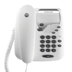 Motorola Voice - Téléphone filaire CT1, appels filaires, connexions transparentes, fonction sourdine - Blanc
