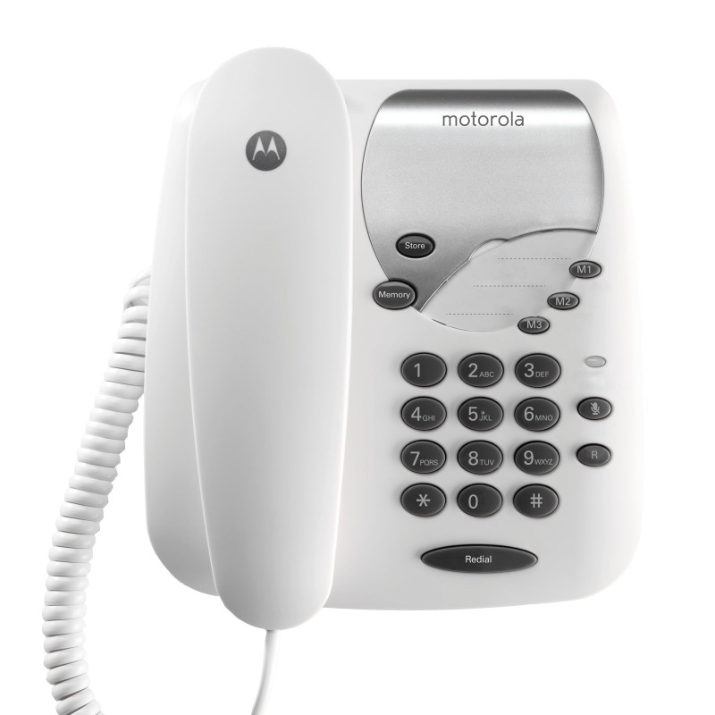 Motorola Voice - Téléphone filaire CT1, appels filaires, connexions transparentes, fonction sourdine - Blanc Motorola Voice - Téléphone filaire CT1, appels filaires, connexions transparentes, fonction sourdine - Blanc
