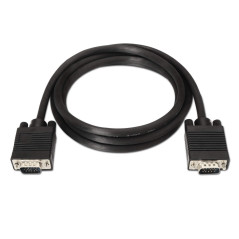 AISENS A113 – 0068 – Câble SVGA HDB15/macho-hdb15/mâle, 1.8 m Couleur Noir