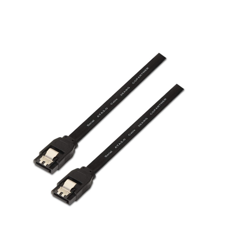 AISENS A130 – 0157 – Câble Données avec anclajes (0.5 m, pour Disque Dur SATA) Couleur Noir