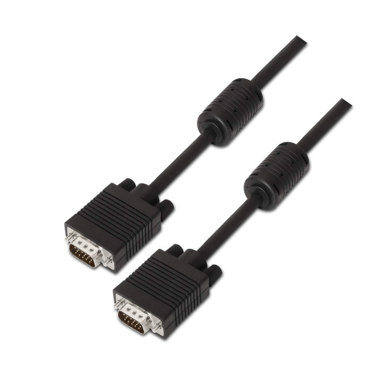 AISENS Cable Con FERRITA SVGA HDB15 20M Negro Macho A Macho A113-0076 AISENS Cable Con FERRITA SVGA HDB15 20M Negro Macho A Macho A113-0076