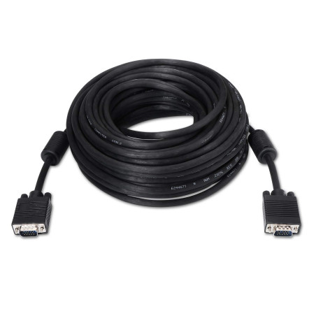AISENS Cable Con FERRITA SVGA HDB15 20M Negro Macho A Macho A113-0076