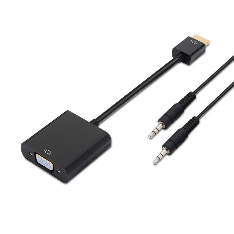 Aisens - Convertisseur HDMI vers Svga+Audio. Hdmi A/M-Svga/H+Jack 3.5/H. Noir. Aisens - Convertisseur HDMI vers Svga+Audio. Hdmi A/M-Svga/H+Jack 3.5/H. Noir.