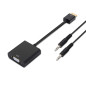 Aisens - Convertisseur HDMI vers Svga+Audio. Hdmi A/M-Svga/H+Jack 3.5/H. Noir. Aisens - Convertisseur HDMI vers Svga+Audio. Hdmi A/M-Svga/H+Jack 3.5/H. Noir.