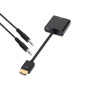 Aisens - Convertisseur HDMI vers Svga+Audio. Hdmi A/M-Svga/H+Jack 3.5/H. Noir. Aisens - Convertisseur HDMI vers Svga+Audio. Hdmi A/M-Svga/H+Jack 3.5/H. Noir.