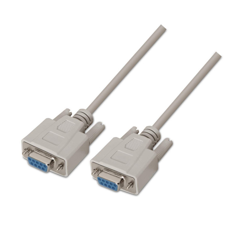 AISENS A112 – 0067 – Câble Null Modem de 1.8 m pour appareils de Communication equipados avec Port série, Couleur Beige AISENS A112 – 0067 – Câble Null Modem de 1.8 m pour appareils de Communication equipados avec Port série, Couleur Beige