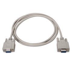 AISENS A112 – 0067 – Câble Null Modem de 1.8 m pour appareils de Communication equipados avec Port série, Couleur Beige