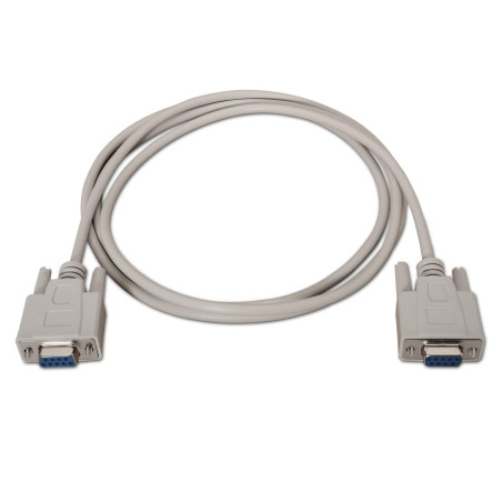 AISENS A112 – 0067 – Câble Null Modem de 1.8 m pour appareils de Communication equipados avec Port série, Couleur Beige