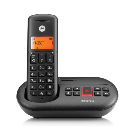Motorola Voice - Téléphone numérique sans Fil E211 avec répondeur, répondeur d'enregistrement jusqu'à 12 Minutes, Interception d
