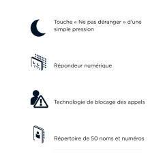 Motorola Voice - Téléphone numérique sans Fil E211 avec répondeur, répondeur d'enregistrement jusqu'à 12 Minutes, Interception d