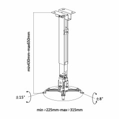 Support de Toit pour Projecteur Aisens CWP01TSE-047