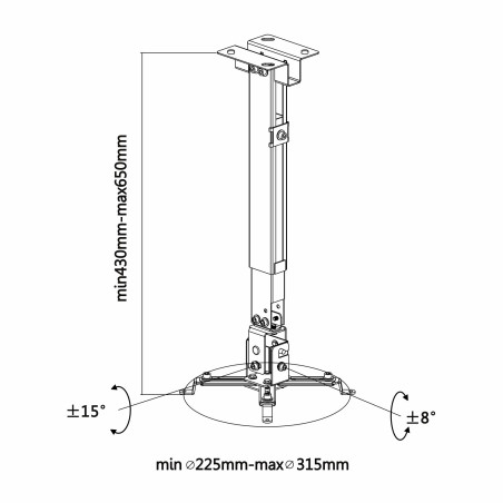Support de Toit pour Projecteur Aisens CWP01TSE-047