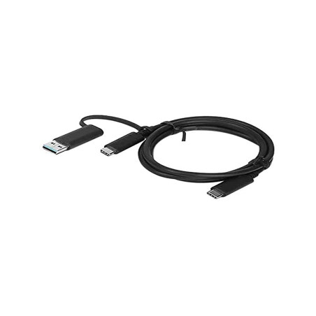 Lenovo USB-C HYBRIDE avec USB-A, 4X90U90618, noir, 3 pieds