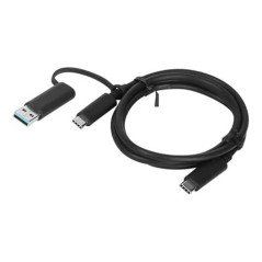 Lenovo USB-C HYBRIDE avec USB-A, 4X90U90618, noir, 3 pieds