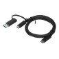 Lenovo USB-C HYBRIDE avec USB-A, 4X90U90618, noir, 3 pieds
